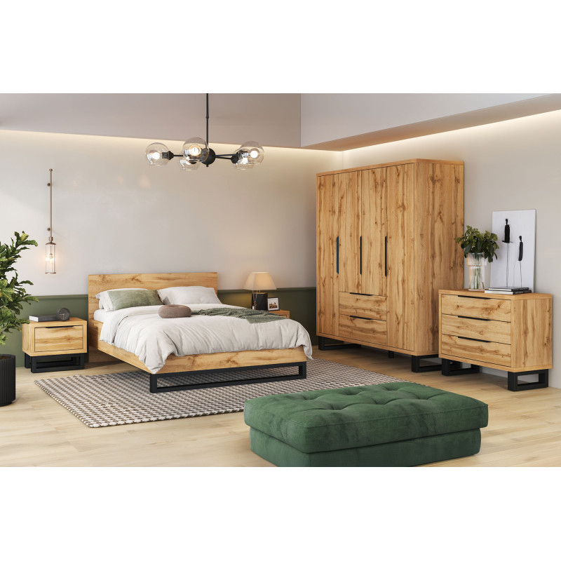 Bieliźniarka 90 cm Halle S 38 dąb wotan | Domowanie.pl