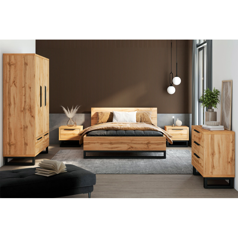 Bieliźniarka 90 cm Halle S 38 dąb wotan | Domowanie.pl