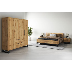 Bieliźniarka 90 cm Halle S 38 dąb wotan | Domowanie.pl