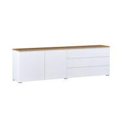 Komoda Modo 199,9 cm Biały Dąb Mauvella Helvetia