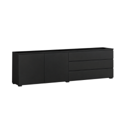 Duża komoda do salonu Modo 199,9 cm czarny onyx Helvetia
