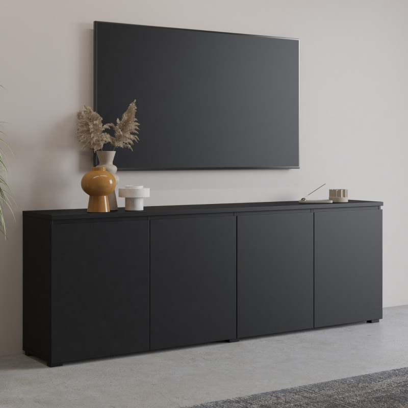 Komoda szeroka Modo 4D czarny onyx Helvetia | Domowanie