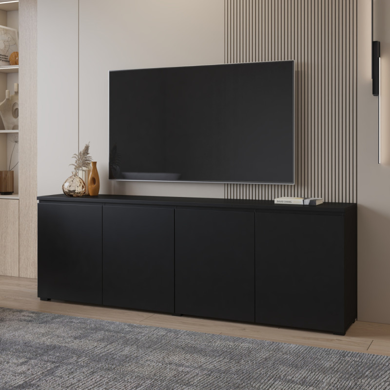 Komoda szeroka Modo 4D czarny onyx Helvetia | Domowanie