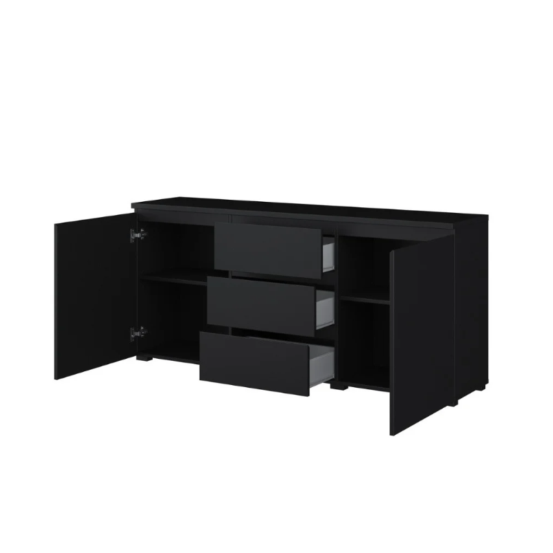 Komoda z szufladami Modo 150 cm czarny onyx| Domowanie.pl