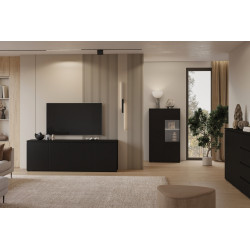 Komoda z szufladami Modo 150 cm czarny onyx| Domowanie.pl
