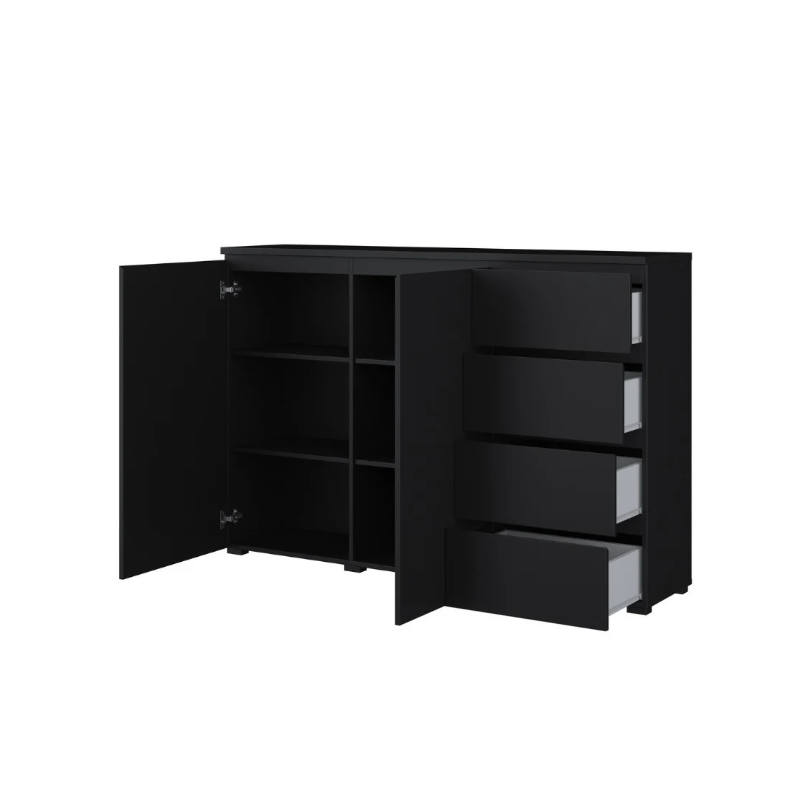 Komoda Modo 2D4S czarny onyx Helvetia 45