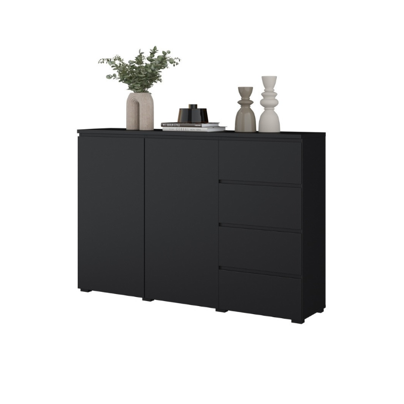 Komoda Modo 2D4S czarny onyx Helvetia 45