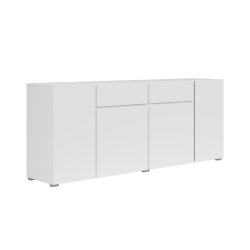 Pojemna komoda biała Asymetric 195 cm - kup online