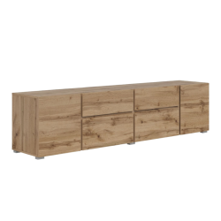 Szafka RTV Asymetric dąb wotan 195 cm | Domowanie.pl