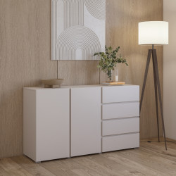 Komoda Asymetric kaszmir 138 cm z szufladami | Domowanie.pl