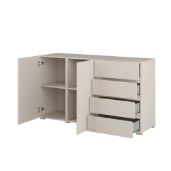 Komoda Asymetric kaszmir 138 cm z szufladami | Domowanie.pl