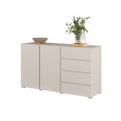 Komoda Asymetric kaszmir 138 cm z szufladami | Domowanie.pl