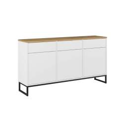 Komoda do salonu 150 cm Alto Typ 43 | biały/dąb mauvella