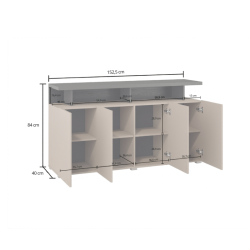 Komoda SERIO 153 cm czterodrzwiowa – kup teraz