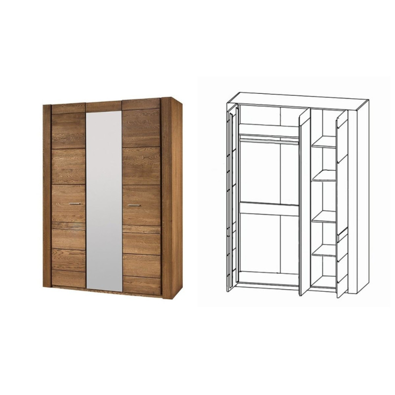 Szafa 3-drzwiowa Velvet Typ 73 Szynaka Meble Kolekcja Velvet