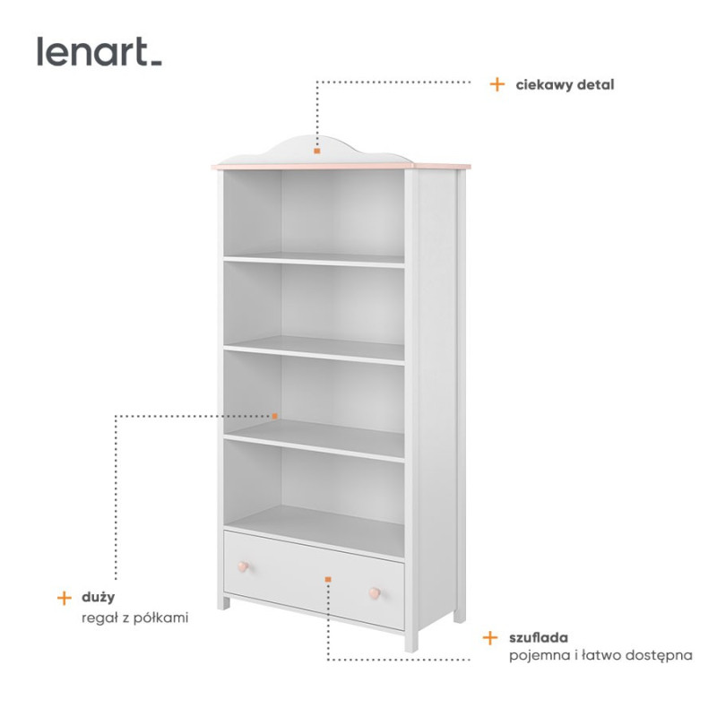 Regał Luna LN-02 Lenart Kolekcja Luna