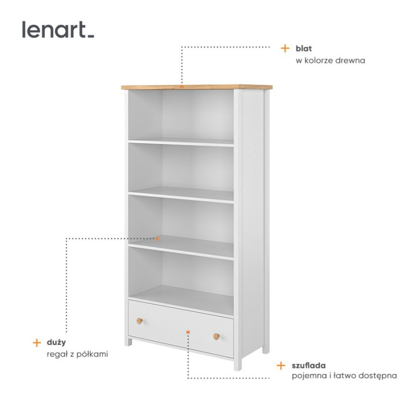 Regał z szufladą Story SO-02 Lenart Kolekcja Story