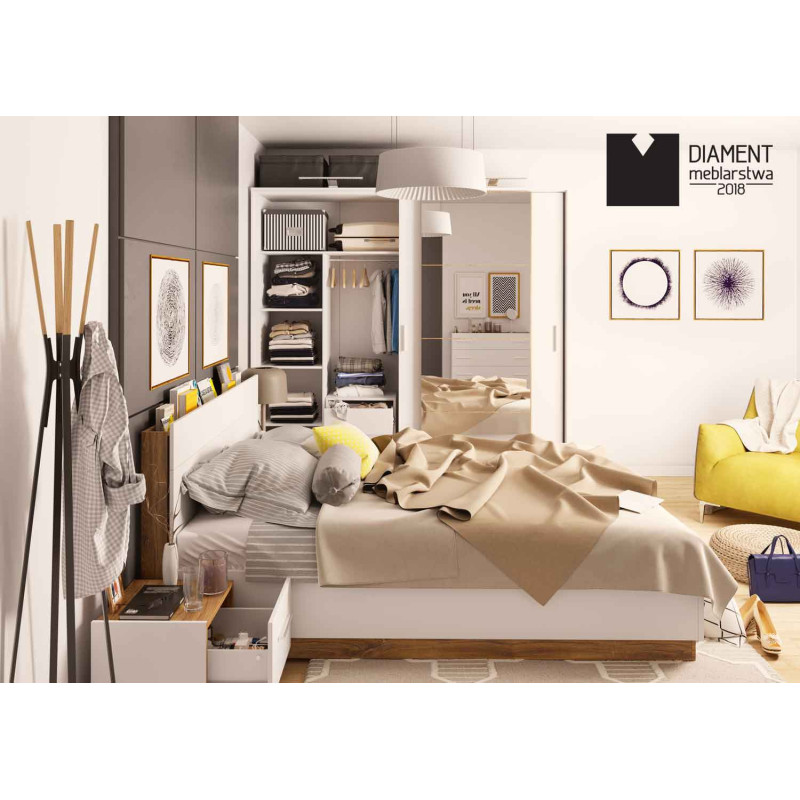 Łóżko z pojemnikiem na pościel Dentro DT-02 Lenart Kolekcja