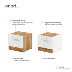 Szafka nocna lewa Dentro DT-03L Lenart Kolekcja Dentro