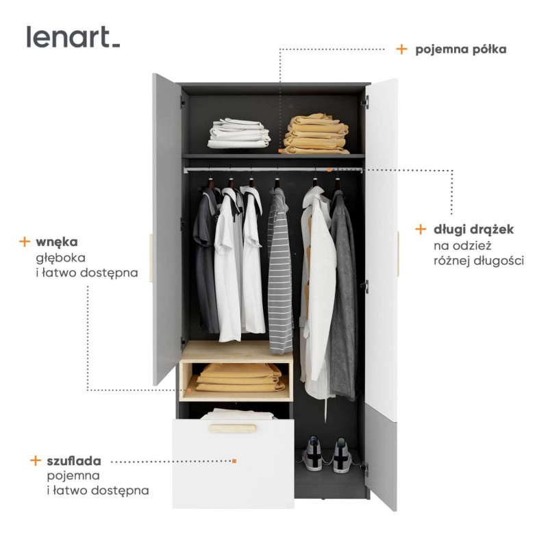 Szafa Pok PO-02 Lenart Kolekcja Pok