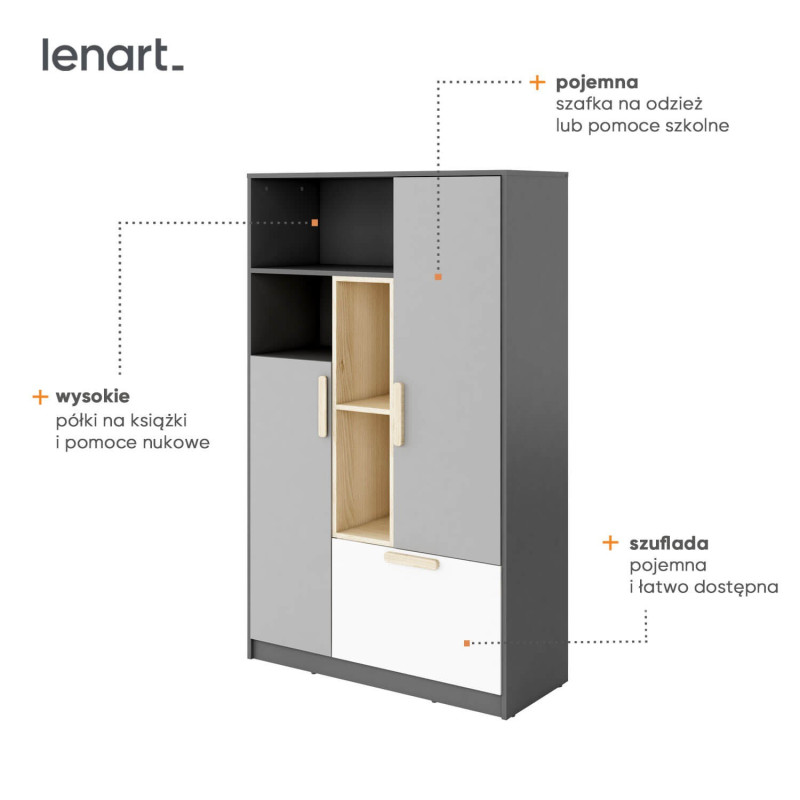Szafka z regałem Pok PO-05 Lenart Kolekcja Pok