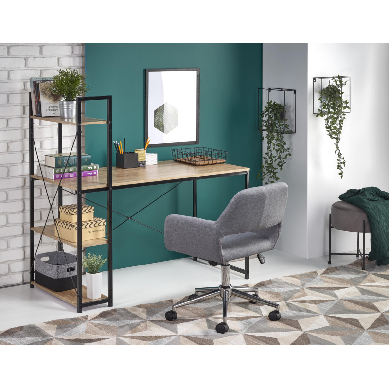 NARVIK B1 biurko czarny / dąb sonoma (1p 1szt)