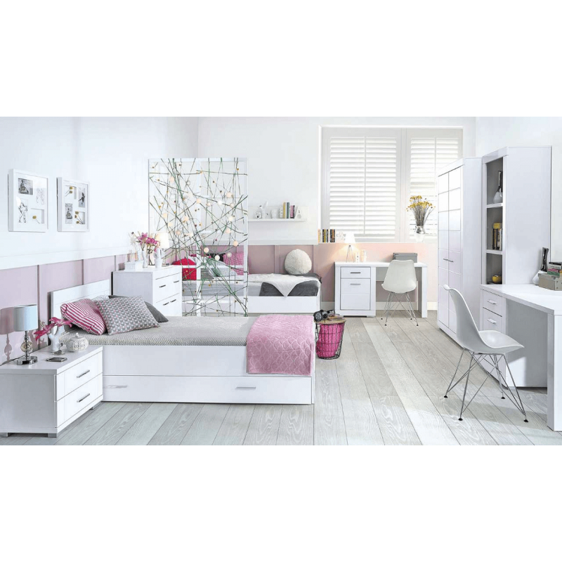 Szafka nocna Snow SNWK02 Meble Forte Kolekcja Snow