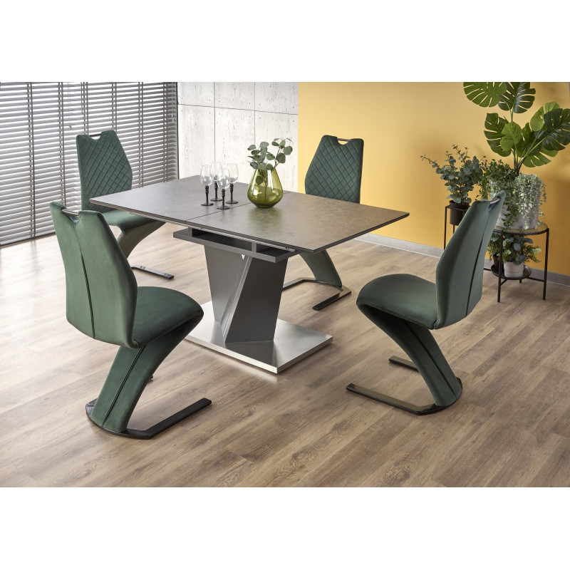 SALVADOR stół rozkładany blat - ciemny popiel, nogi - ciemny