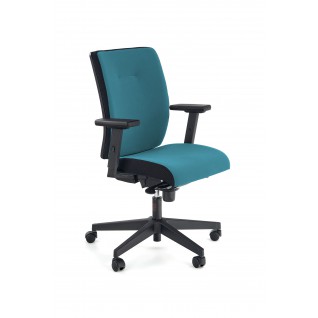 POP fotel pracowniczy, kolor: pasek boczny - czarny RN60999, front - niebieski M31