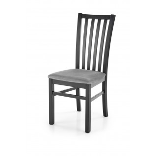 GERARD7 krzesło czarny / tap: velvet Monolith 85 (popiel) (1p 2szt)