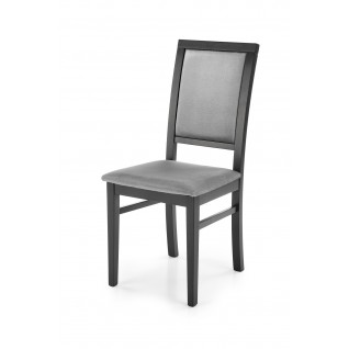 SYLWEK1 krzesło czarny / tap: velvet Monolith 85 (popiel) (1p 2szt)