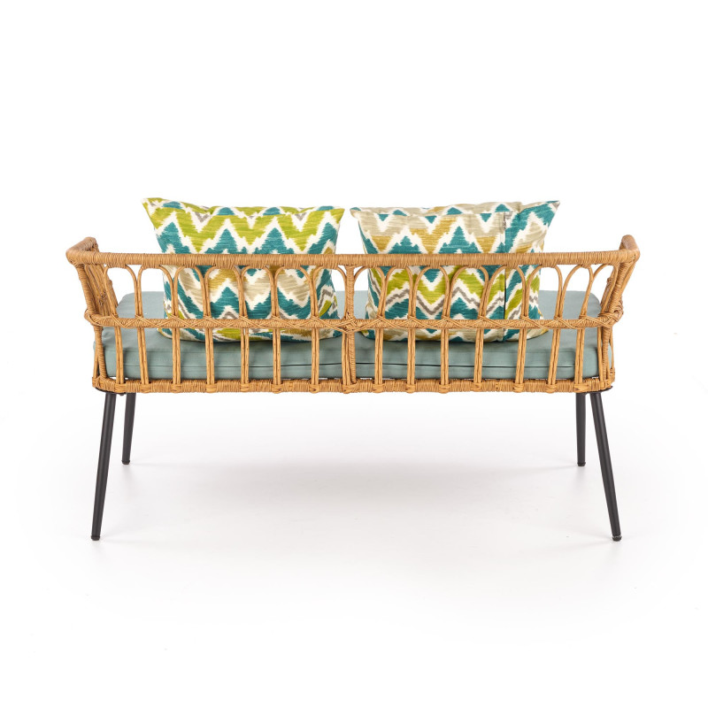 GARDENA 2S fotel podwójny czarny / naturalny / popielaty (1p 1szt)