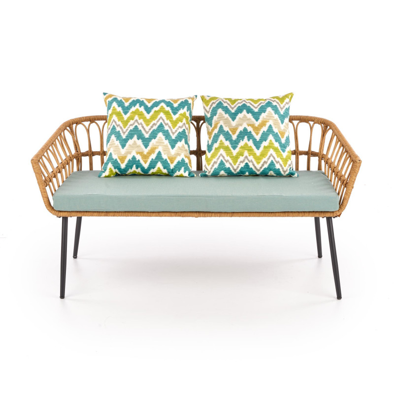 GARDENA 2S fotel podwójny czarny / naturalny / popielaty (1p 1szt)