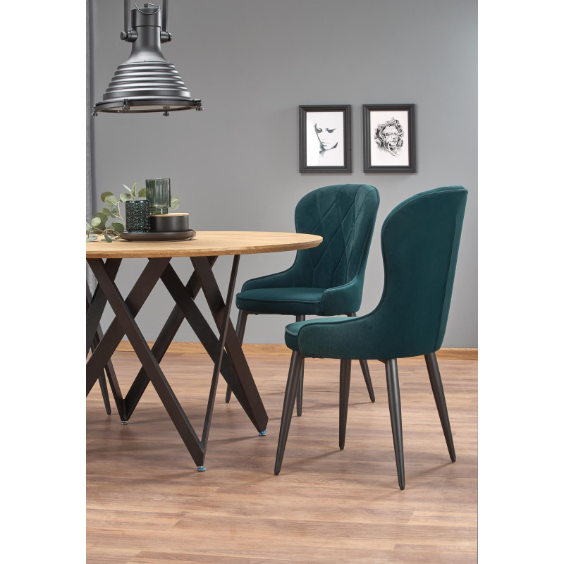 MOZAMBIK stół, blat - dab złoty, stelaż - czarny (2p 1szt)