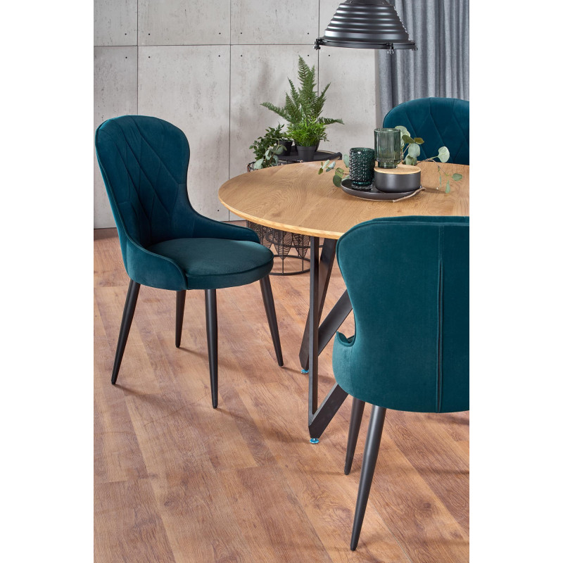 MOZAMBIK stół, blat - dab złoty, stelaż - czarny (2p 1szt)