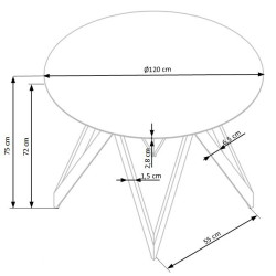 MOZAMBIK stół, blat - dab złoty, stelaż - czarny (2p 1szt) MOZAMBIK stół, blat - dab złoty, stelaż - czarny (2p 1szt)