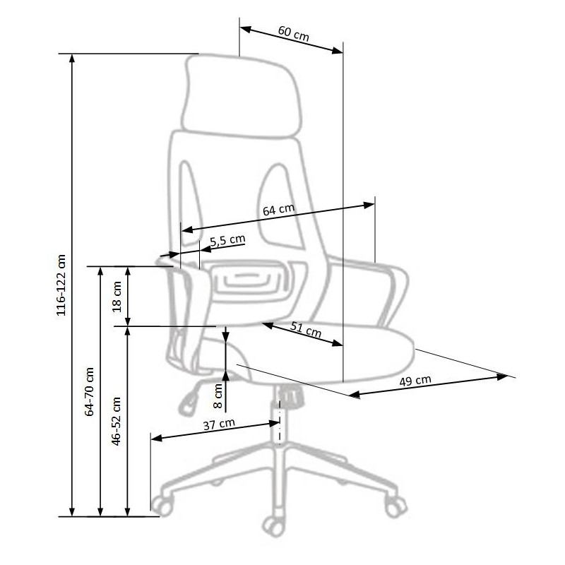 VALDEZ fotel pracowniczy czarny / czarny