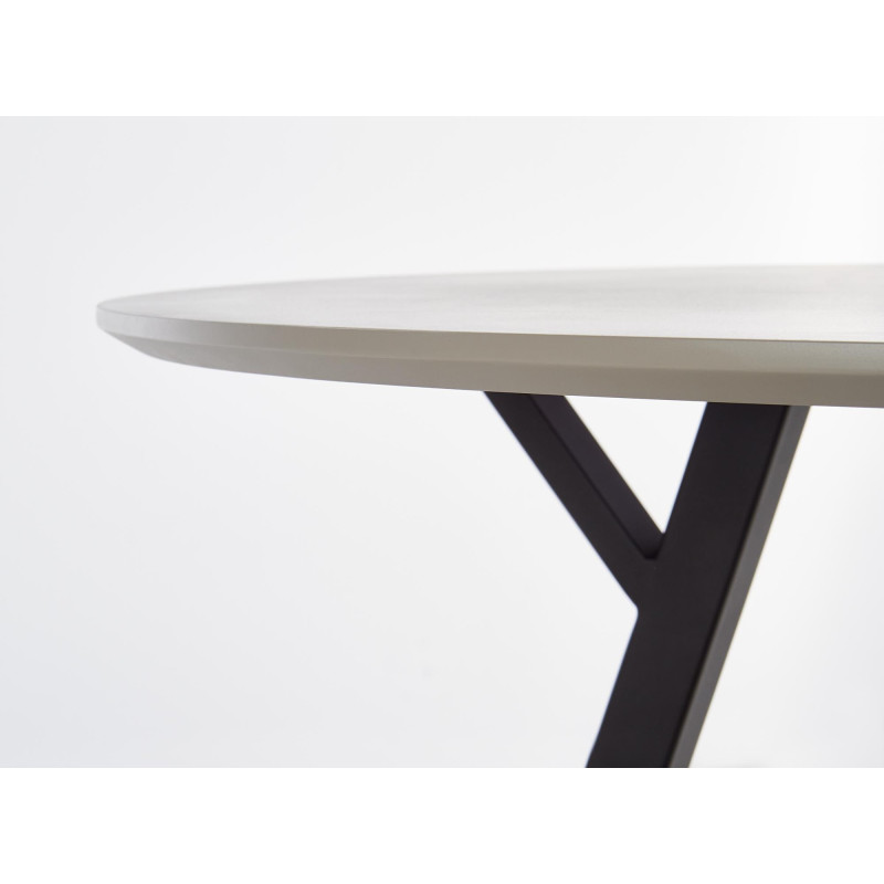 BALROG OKRĄGŁY stół, stelaż - czarny, blat- jasny popiel (2p 1szt)