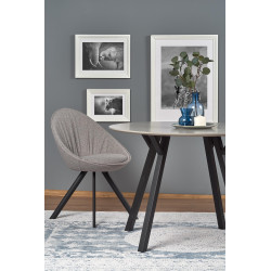 BALROG OKRĄGŁY stół, stelaż - czarny, blat- jasny popiel (2p 1szt)