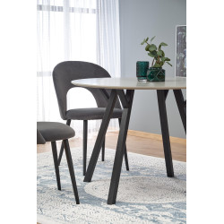 BALROG OKRĄGŁY stół, stelaż - czarny, blat- jasny popiel (2p 1szt)