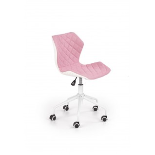 MATRIX 3 fotel młodzieżowy jasny różowy / biały