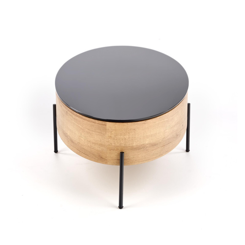 ZENGA ława z funkcją czarny / dąb złoty (1p 1szt)