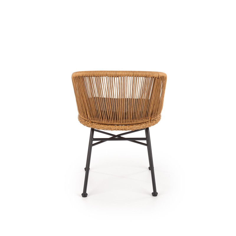 K400 krzesło czarny / naturalny / popielaty (1p 2szt)