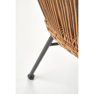K400 krzesło czarny / naturalny / popielaty (1p 2szt)