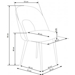 K384 krzesło popielaty / czarny (1p 4szt)