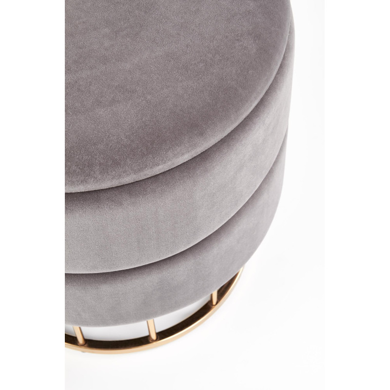 MINTY pufa popielaty / złoty (1p 2szt)