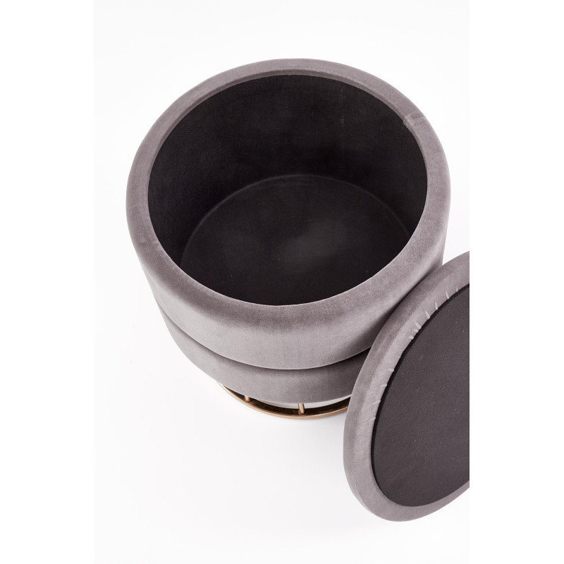 MINTY pufa popielaty / złoty (1p 2szt)