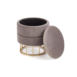 MINTY pufa popielaty / złoty (1p 2szt) MINTY pufa popielaty / złoty (1p 2szt)