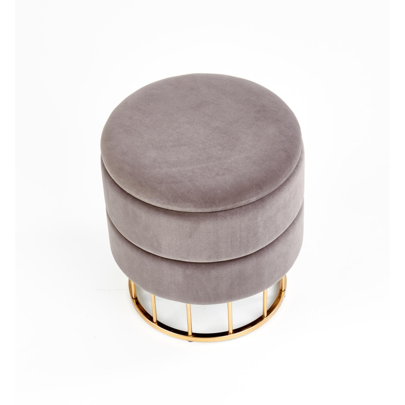 MINTY pufa popielaty / złoty (1p 2szt)