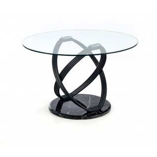 OPTICO stół, blat - transparentny, nogi - czarny (3p 1szt)